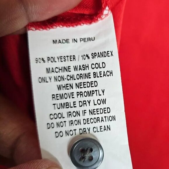 Short Par 4 Greyson Shirt Golf Polo Performance Stretch Casual Men's Large Red - Picture 8 of 8